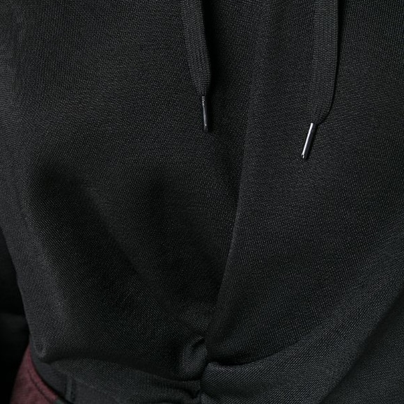 T by Alexander Wang twist twisted front black crop hoodie sweater sweatshirt top - Picture 5 of 8